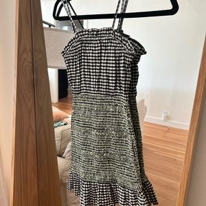 Urban outfitter, black and white checkered spaghetti strap dress worn once
